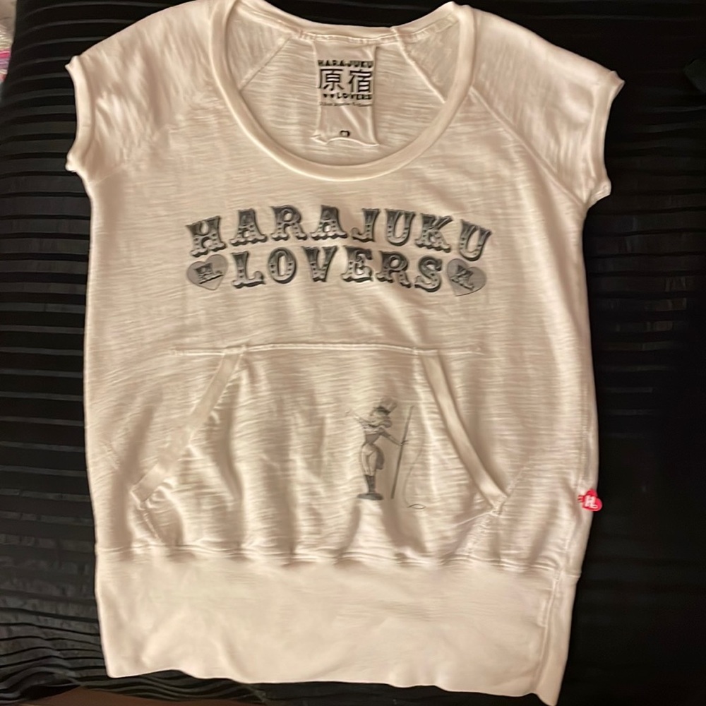 Harajuku Lovers short sleeve off white tunic